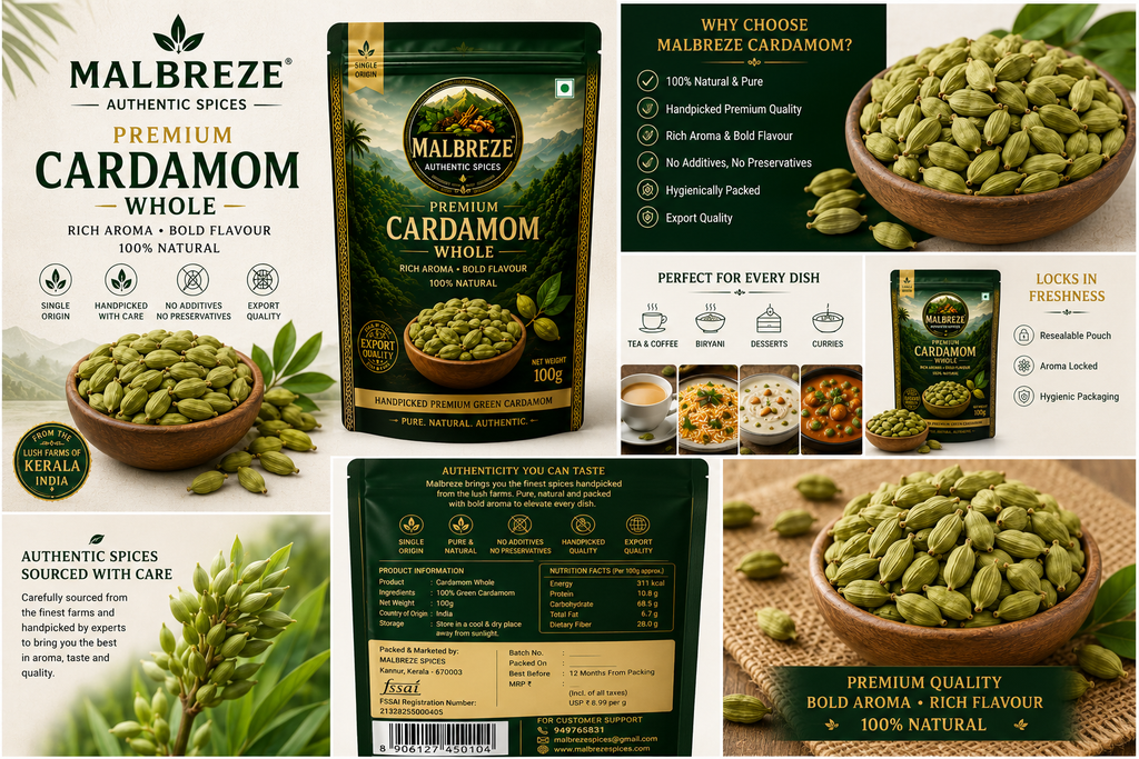 Malbreze Green Cardamom -100 Gms