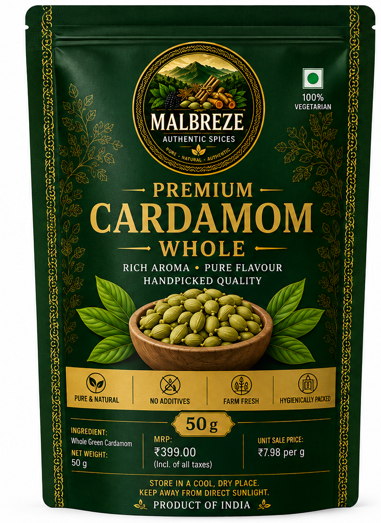 Malbreze Green Cardamom 50Gms